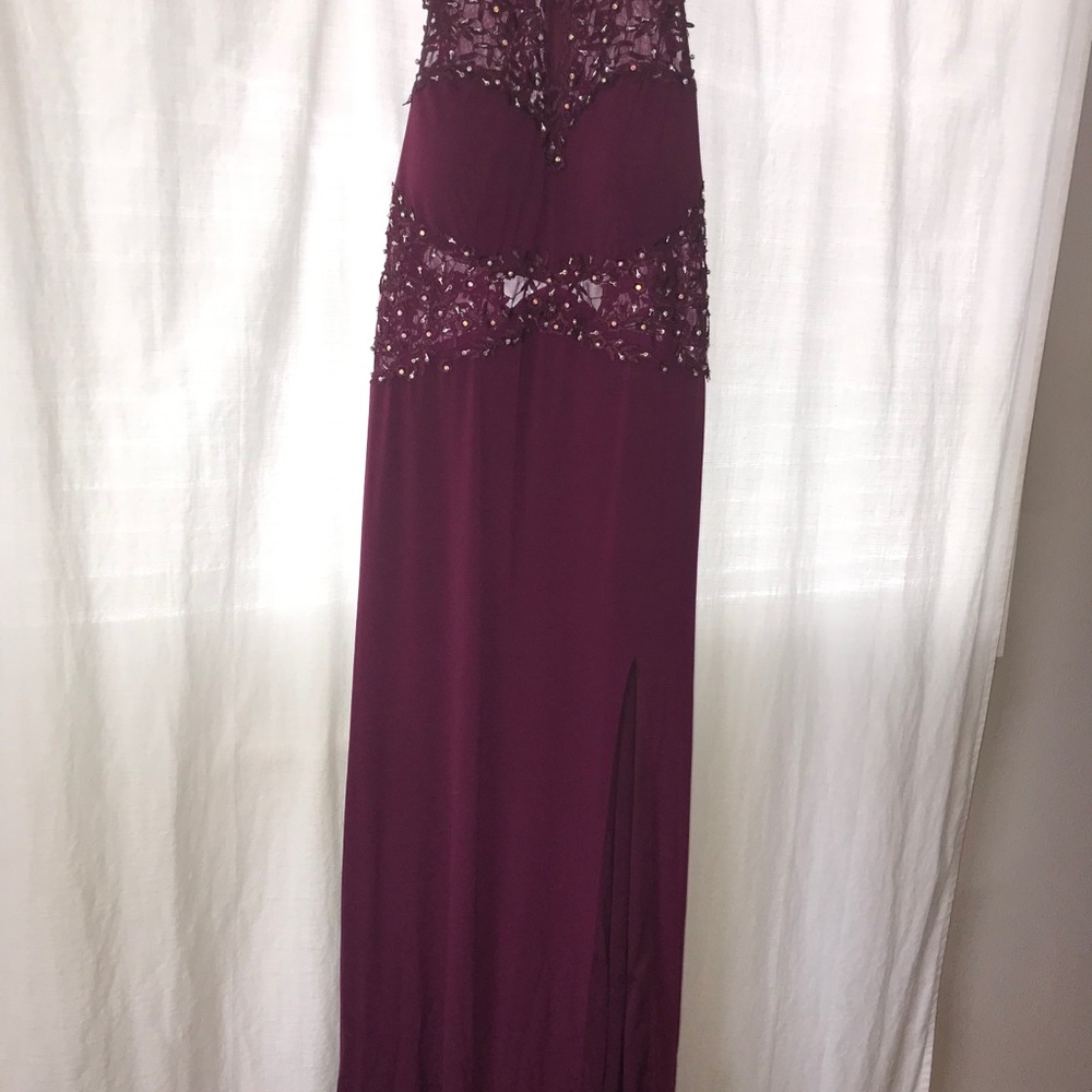 Burgundy dress